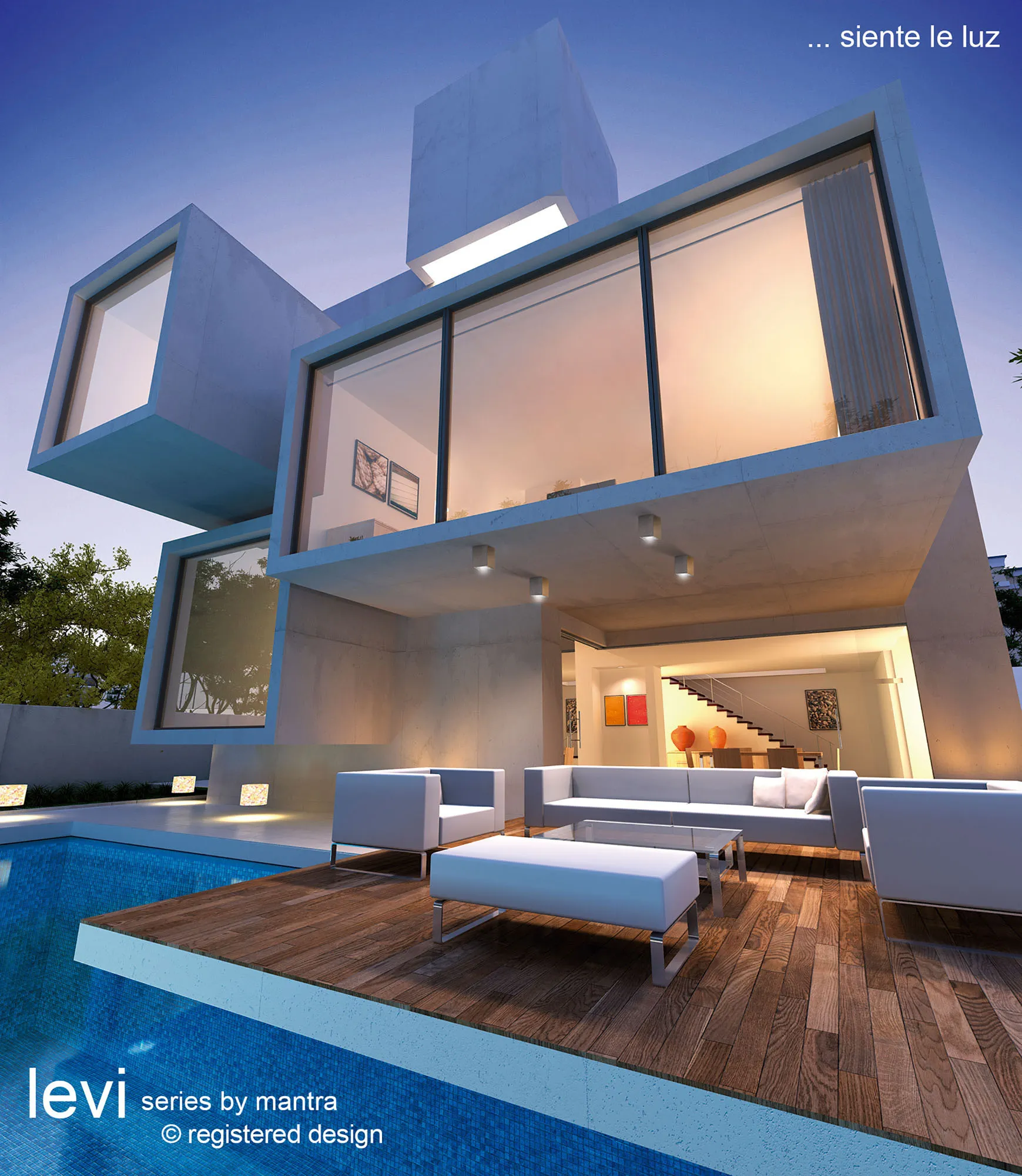 Levi Exterior Lights Mantra Fusion Directional Wall Lights